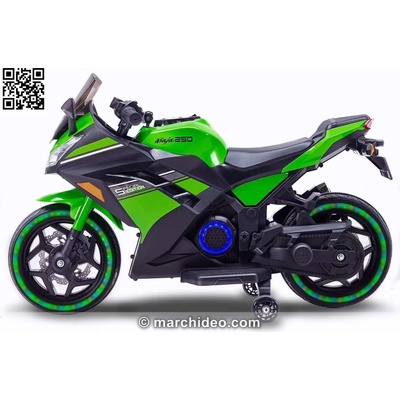 Joy Auto Акумулаторен МОТОР Kawasaki Ninja меки гуми с Кожена седалка (Kawasaki Ninja)