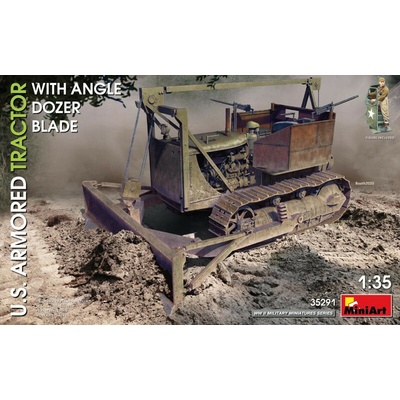 MiniArt U.S. Armored Tractor with Angle Dozer Blade 1:35