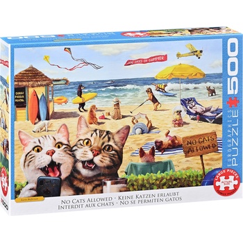 EUROGRAPHICS Пъзел Eurographics от 500 части - Забранено за котки (65005879)