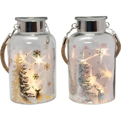 POHÁRA DEKORAČNÁ 5LED VIANOČNÁ 18,5CM
