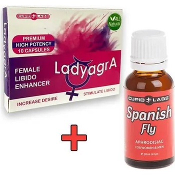 Image 1 of Испанска муха Купид Възбуждащи капки 20ml + LadyagrA възбуждащи капсули
