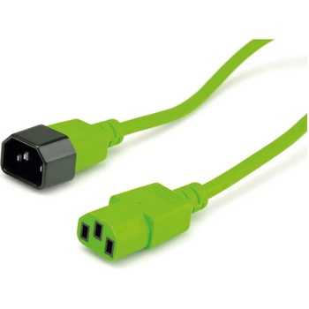 Roline 19.08. 1523 : : Захранващ кабел за монитор iec 320 c14 - c13, зелен, 1.8 м