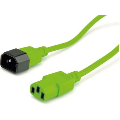 Roline 19.08. 1523 : : Захранващ кабел за монитор iec 320 c14 - c13, зелен, 1.8 м