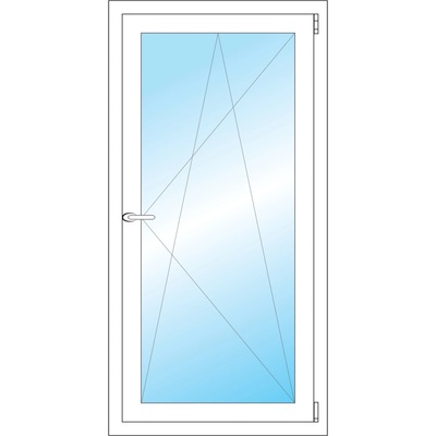 OKNA HNED Plastové okno 65x129 cm (650x1290 mm) bílé otevíravé a sklopné pravé