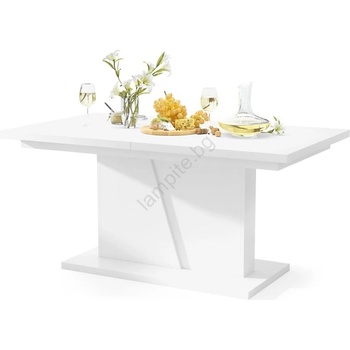 Mazzoni Разтегателна трапезна маса nino в бяло (mz0040)