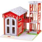 Bigjigs Toys Дървена играчка Bigjigs - Градска пожарна (JT156)