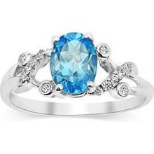 SILVEGO Stříbrný decentní prsten s topazem Gio Caratti JJJBR24