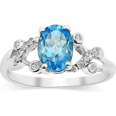 SILVEGO Stříbrný decentní prsten s topazem Gio Caratti JJJBR24