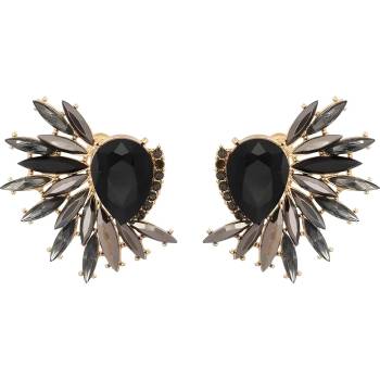 HARAHU Обици fl-29857 - Черна kp29857 (fl-29857)