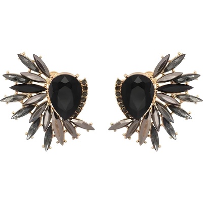 HARAHU Обици fl-29857 - Черна kp29857 (fl-29857)