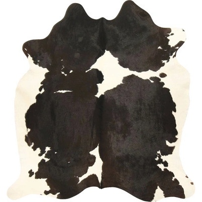 Dekoračná kožušina, čiernobiela, pravá hovädzia koža, 3–4 m², FK11001311BWH