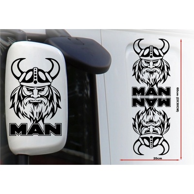 Samolepka na zrkadlo MAN - MST10x003 - Biela