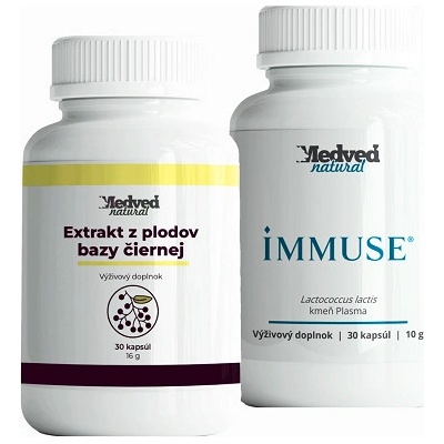 Medveď natural IMMUSE Extrakt z plodov bazy čiernej 30 kapsúl