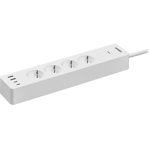 OSRAM Смарт разклонител Osram - Smart+, Wi-Fi, 4 гнезда, 4xUSB, бял (AC66354)