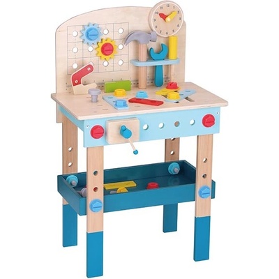 TookyToy Drevený pracovný stôl s náradím