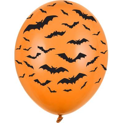PartyDeco BALÓNIKY latexové oranžové netopier 30cm