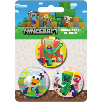 PYRAMID Odznaky set Minecraft
