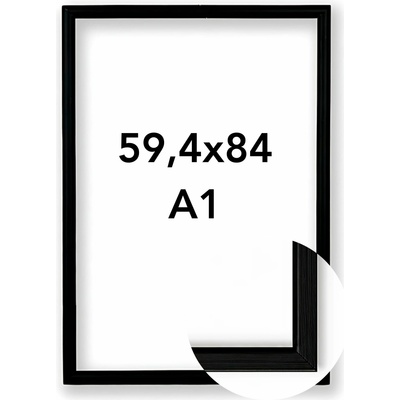 Fotorámeček Virginia Rozměr: A1 - 59,4 x 84 cm, Barva: Černá, Typ zasklení: Plexi