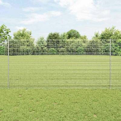 vidaXL Svařovaná drátěná plotovina s tyčkami 25 x 1,2 m Stříbrná