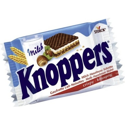 Knoppers Oplatky s mléčným a lískooříškovým krémem 25 g – Sleviste.cz