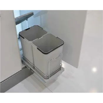 Image 1 of STARAX Кош за вграждане под мивка, за врата 40 см, Зиг 2 кофи по 12 л