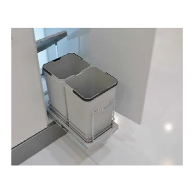 STARAX Кош за вграждане под мивка, за врата 40 см, Зиг 2 кофи по 12 л