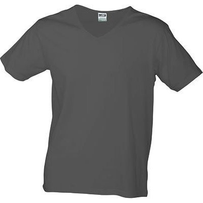 James & Nicholson slim-fit tričko do véčka grafitová JN912 šedá