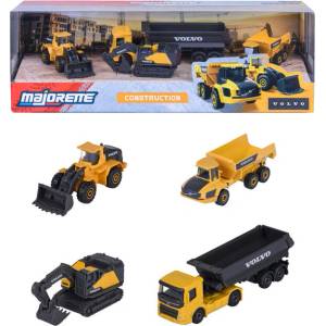 Majorette Строителни машини Volvo Majorette 8503105000, комплект 4 броя