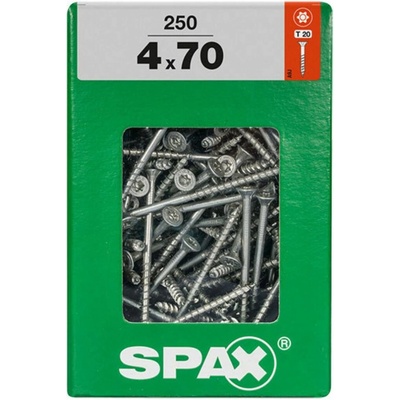 Spax Uni vrut zápust.hlava T-Star+ T20 4CUT část.závit Wirox 4 x 70 mm 250 ks