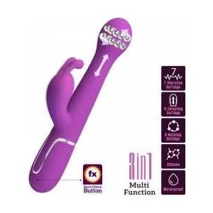 Boss of Toys Pretty Love Dejon 3-in-1 Multifunction Rabbit Vibrator Purple Silicone