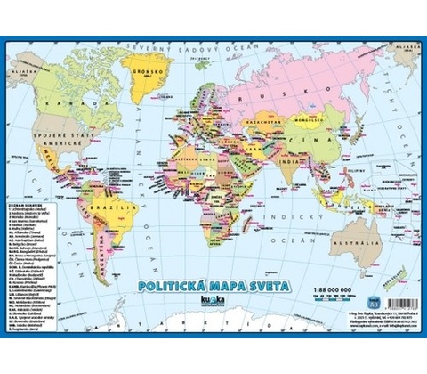 Politická mapa sveta (A3)