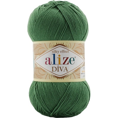 Příze Alize Diva 910 - matná zelená