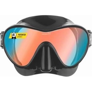 CRESSI Cressi Frameless Diving Mask F1 - Fog-free Glass Lens, Diving Goggles - Ergonomic Silicone Rim, Snorkel Mask - Dry Snorkel & Snorkel Set - Black/Blue Ultravision Lens - Mask - ZDN282150