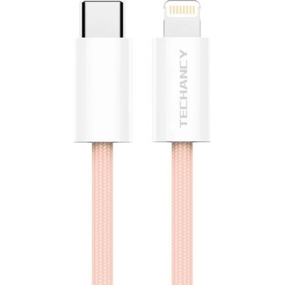 Techancy TF05856 opletený datový USB-C 1m růžový