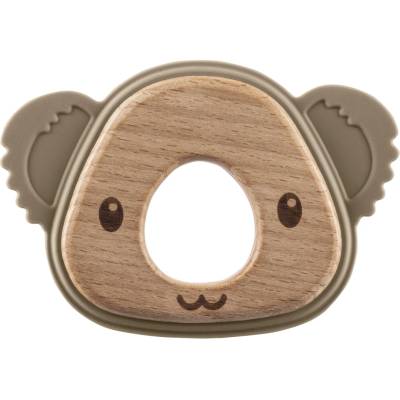 Zopa Silikonové dřevěné kousátko Koala, Sand Beige 1