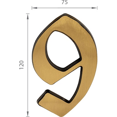 SS - DOMOVÁ ČÍSLICA "9" - 120 mm