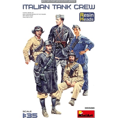 MiniArt Figures Set Italian Tank Crew with Resin Heads 1:35