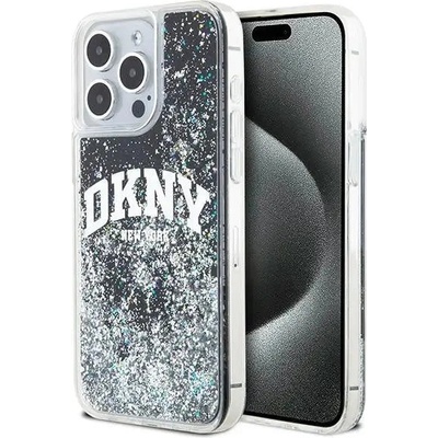 DKNY Кейс DKNY Liquid Glitter Big Logo за iPhone 13 Pro Max, черен (3666339270704)