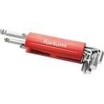 Fortum Ключ, дълъг, със сачмен край, 9бр. , 1, 5-10mm, S2; 1, 5-2-2, 5-3-4-5-6-8-10, пластмасова дръжка FORTUM