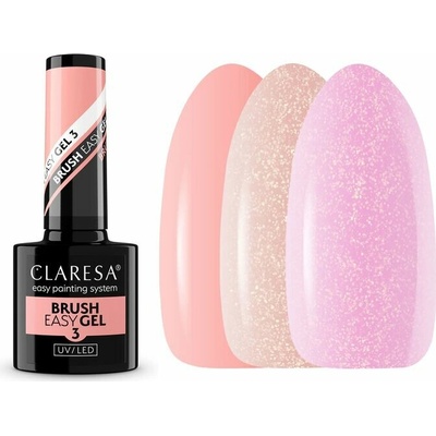 Claresa Brush Easy gel Uv Led rôzne farby 5g