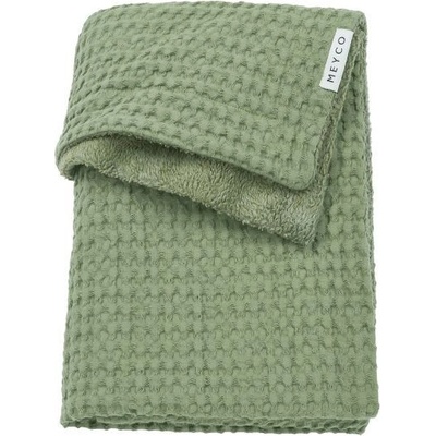 Meyco Deka Waffle Teddy fleece Olive green