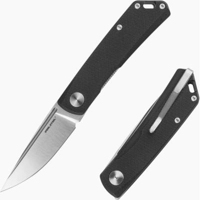 Real Steel Luna Phantom Flipper Liner Lock Satin D2 Black G10