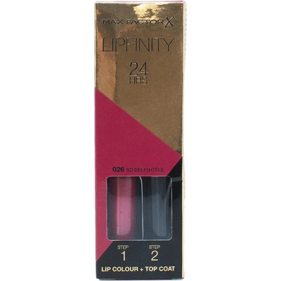 Max Factor Lipfinity Lip Colour dlhotrvajúci rúž s balzamom 026 So Delightful 4,2 g