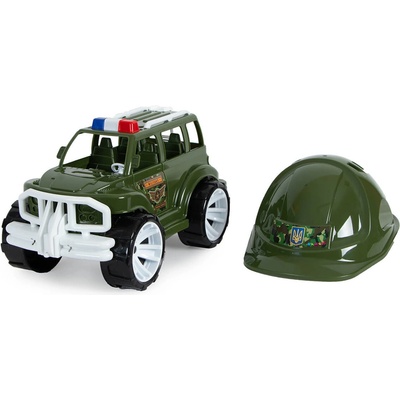 Bamsic ДЕТСКИ ВОЕНЕН ДЖИП С КАСКА 32 СМ