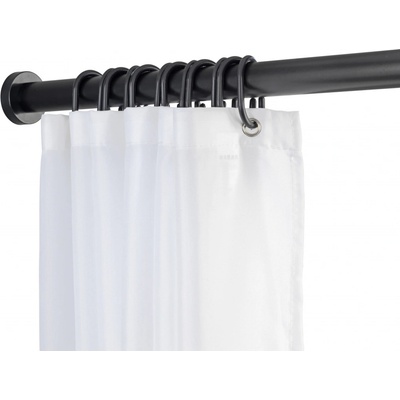 Wenko Černá teleskopická tyč do koupelny Wenko Luz, délka 70-115 cm