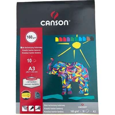 Canson Farebné výkresy blok A4 mix 10 farieb 160g `Šport`