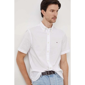 Tommy Hilfiger bavlněná košile regular s límečkem button-down MW0MW33809 bílá