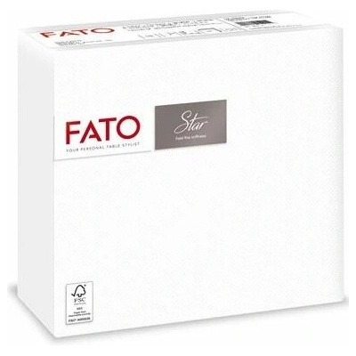 FATO Ubrousky 1/4 ohyb Star bílá 40ks 38x38cm