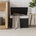 vidaXL Кош за пране с капак, черен, 55, 5x35x34 см, полиратан (372052)