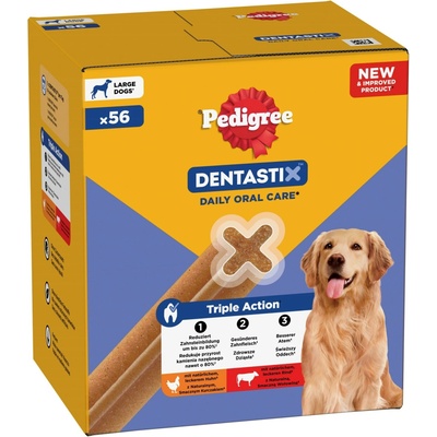 Pedigree Dentastix: každodenná starostlivosť o zuby pre veľkých psov >25 kg 28 x 1,08 kg